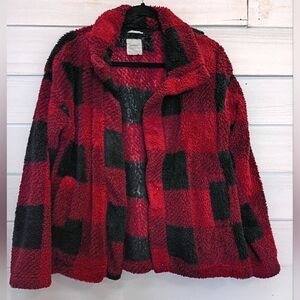 Harper Heritage Red and Black Buffalo Plaid Sherpa Jacket